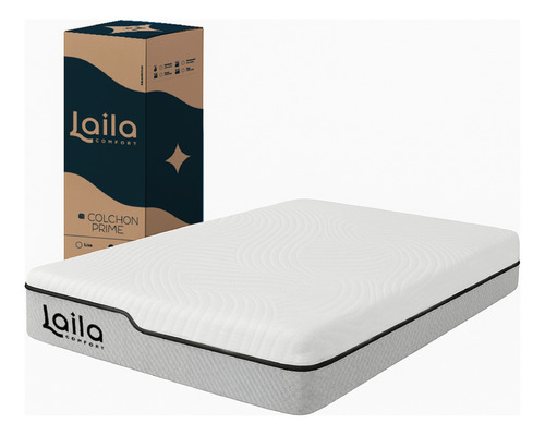 Colchon Matrimonial De Espuma Memory Foam 24cm, Laila Prime Blanco