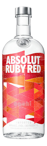 Vodka Absolut Ruby Red (pomelo Rosado) 1 Litro