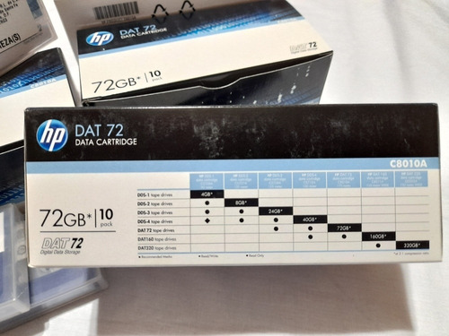 10 Hp Dat 72gb Data Tape C8010a Cartucho De Datos Memoria