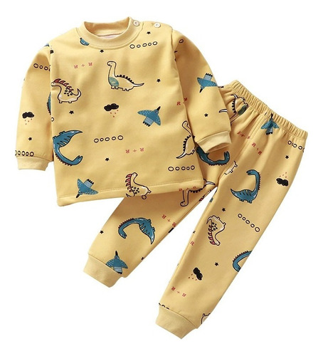 Conjunto De Pijama Con Estampado Dinosaurio Para Bebé