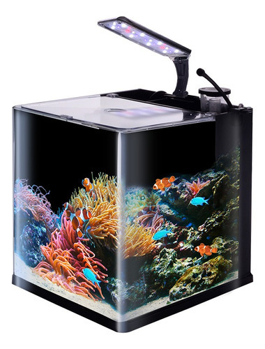 Kit Acuario Nano Reef 18 Lt Vidrio Luz Led Filtro Espumador