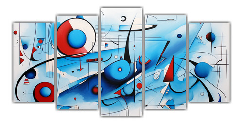 150x75cm Cuadro Abstracto Azul - Alta Calidad Bastidor Mader