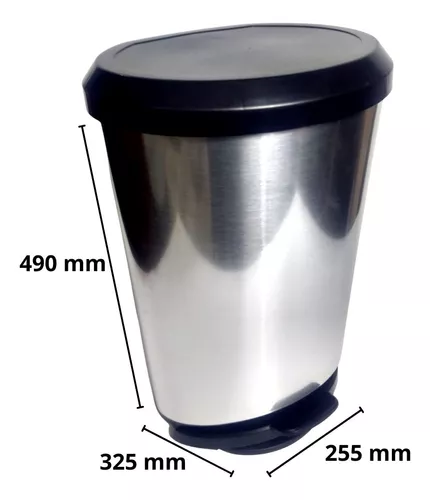 Balde Lixo com Pedal Plástico 20L Cinza - 1 un - Kasa
