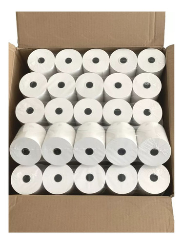 Rollo Papel Termico 76x70 Mm Caja Con 50 Rollos Color Rt7670