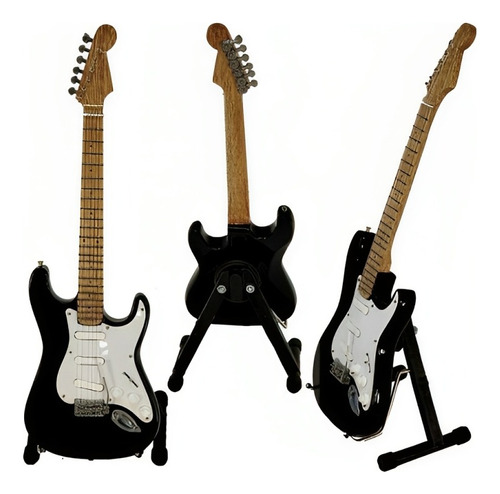 Mini Guitarra Estilo Eric Clapton Modelo Strat Blackie