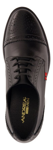 Zapato Oxford Vez76045 Transpirable Tacon Ancho Horma Comun