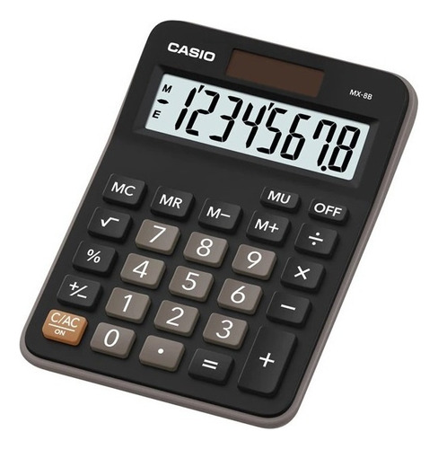Calculadora Casio Mx-8b Mw 8v (8 Digitos) Negro