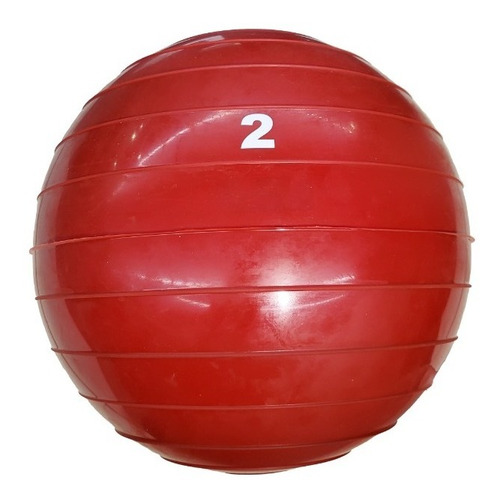 Imagen 1 de 4 de Pelota Medicine Ball Con Pique Con Peso 2 Kg Sport Maniac