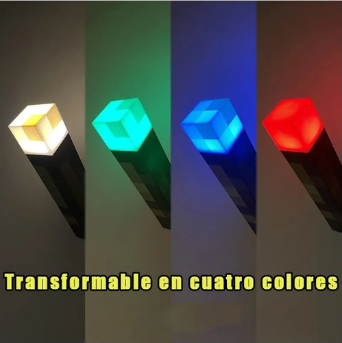 lampara minecraft Luz De Noche Lampara De Antorcha Decorativo Juguete lampara de escritorio led lampara led recargable