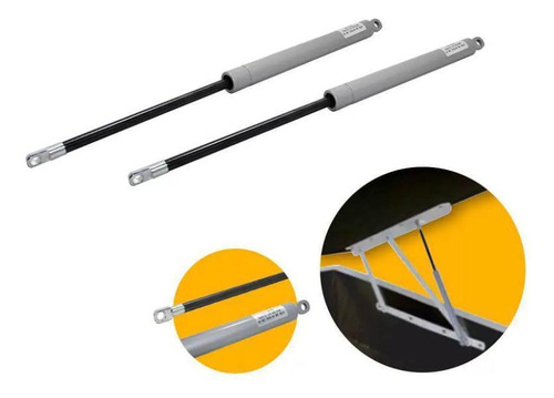 Pistao Para Articulador Cama Box Bau D22 340mm 85kg Cinza