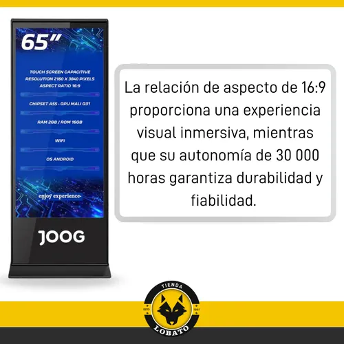 Pantalla Totem Multimedia Led Wifi 65° Android Ideal Eventos