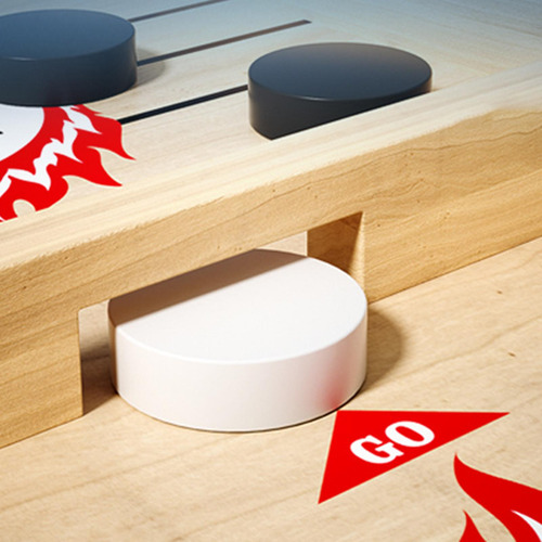 Juego De Hockey De Madera De Mesa, S Rojo Con 10 Ajedrez