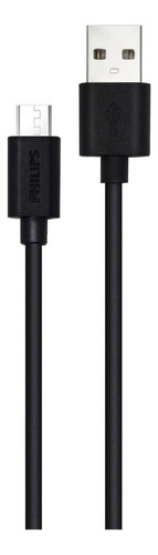 Cable Micro Usb 1.2mt Philips Dlc3104u - Electromundo Color Negro