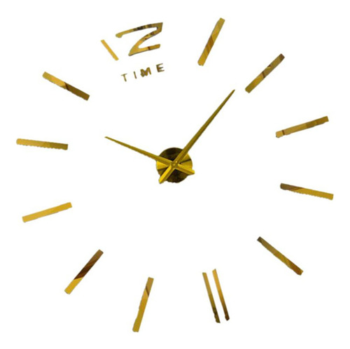 Etiqueta De Pared Extraíble #time Oro