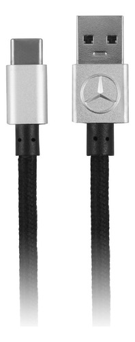 Cable M.benz Tejido Tipo C Negro 1.5m Original