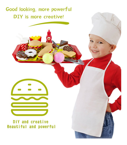 Kids Toys Burger, Juego De 16 Unidades, Juguete De Simulació