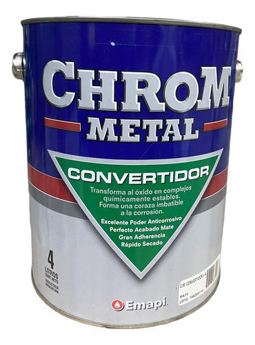 Convertidor Oxido -emapi Chrom Metal- 4 Litros - Blanco/gris