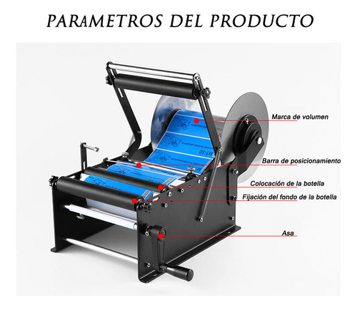 Maquina Etiquetadora De Botellas Manual Semiautomática Vette Mt-50