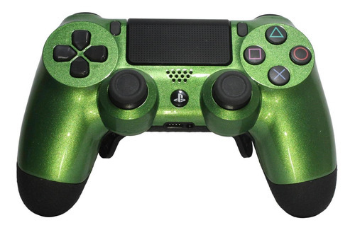 Controle Stelf Ps4 Metal Green Casual Controle Sem Paddles