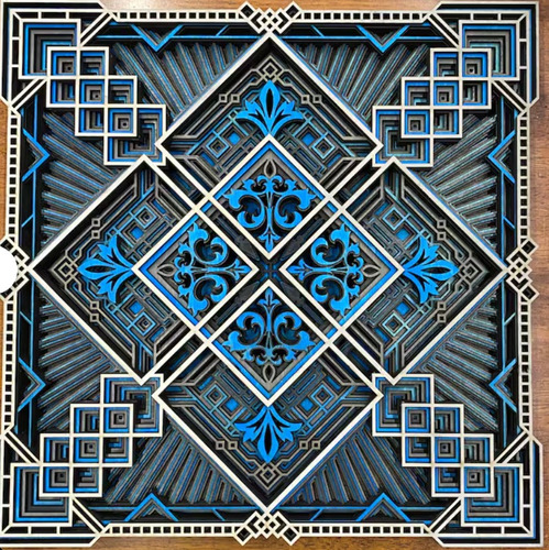 Mandala Geométrico De 8 Capas: Armonía En Formas