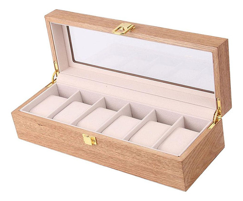 Mz Caja De Reloj Vintage Ranuras For Hombres, Caja De Una