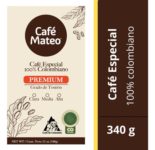 Café Mateo Molido X 340 Gr - Kg a $79