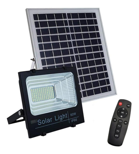 Holofote Refletor 60w À Prova D'água Energia Solar Gt514