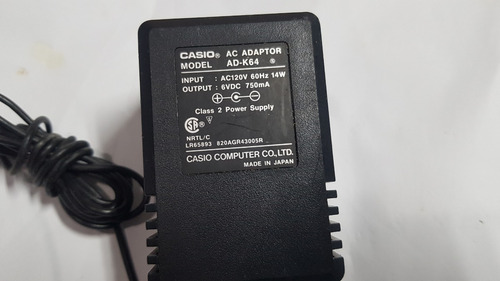 Fonte Original Casio Ad-k64 6v 750ma