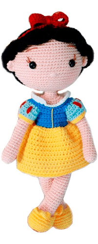 Muñeca Blanca Nieves De Disney En Crochet 26 Cm