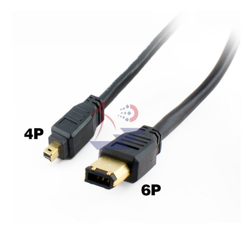 Cable Firewire Ieee 1394 400 6 Pines A 4 Pines Macho 1.8 Mts