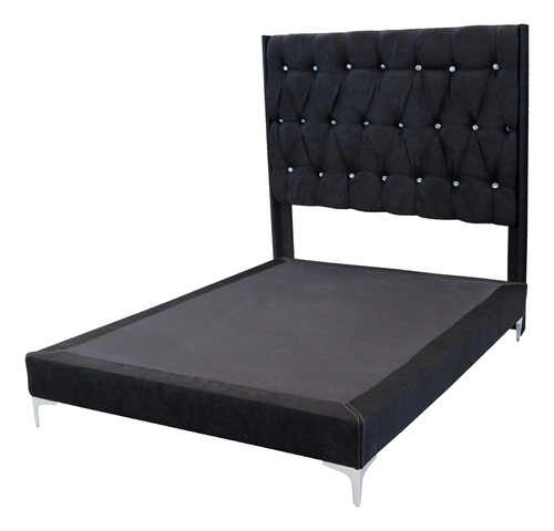 Base Cama Matrimonial Minimalista Moderna Con Cabecera Combo