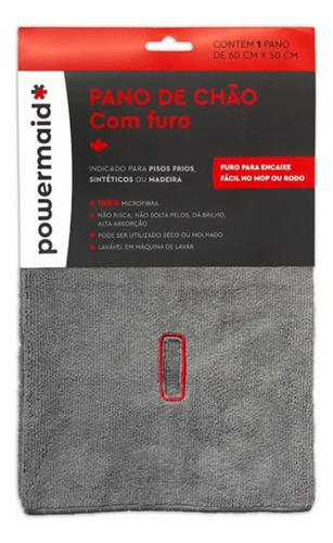 Pano De Chão Com Furo Não Solta Pelo Não Risca 100% Microfib