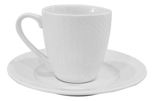 Taza Cafe Pocillo C/ Plato Porcelana Premium  - Sheshu Home