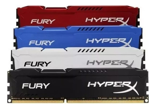 Memória Ram Fury Ddr3 Preta 16gb 2x8gb Hyperx Furypretaddr3