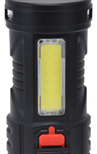 Linterna Led Cob, Luz Lateral Con Carga Usb, Ultrabrillante
