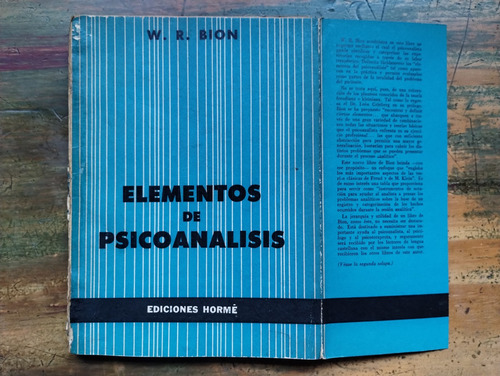 Elementos De Psicoanálisis De Wilfred R. Bion - Hormé Paidós