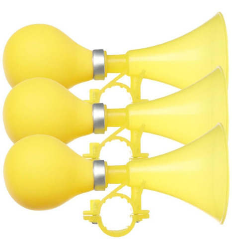 Cornetas De Aire, Mxllw-003, 3 Pzas, Amarillo, 15x7cm, Silic Color Amarillo