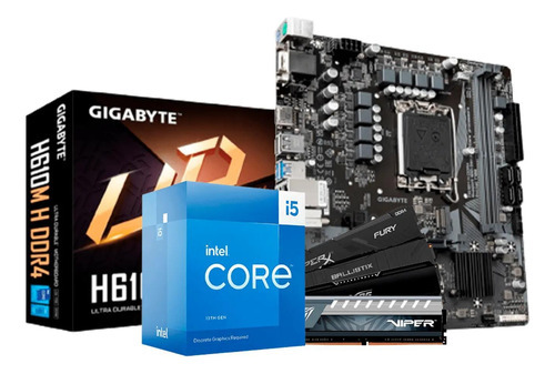 Kit Upgrade Intel Core I5 13400f / Placa Mãe Gigabyte H610m