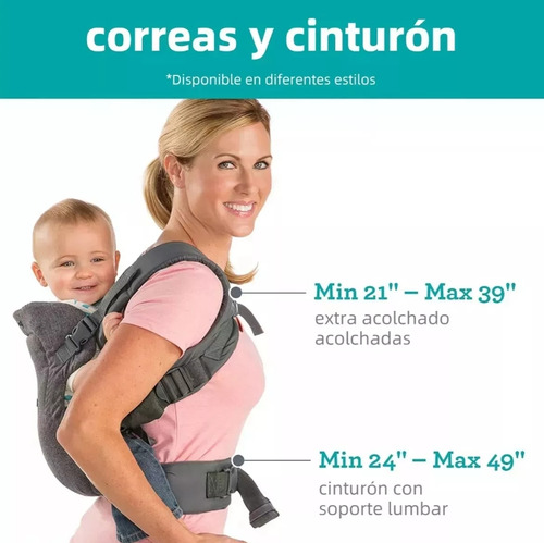 Jutang Mochila Cangurera Para Bebé Ergonómica 4 Formas De Porteo Gris