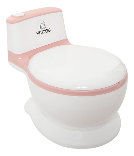 Asiento Entrenador Bacinica Con Reductor KIDDOS - Rosa Liso, Depósito Extraíble, Fácil De Usar y Limpiar Para Entrenamiento En El Baño Bebe Con Cepillo De Limpieza Incluido
