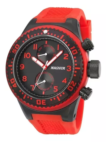 Relógio Magnum Masculino - MA34003D - Preto com Pulseira de