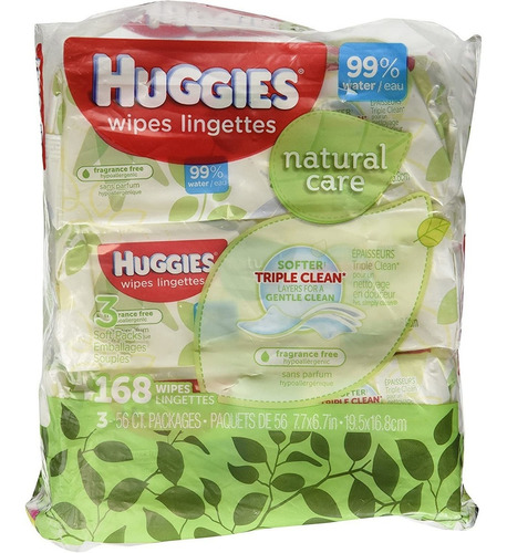 Toallitas Suaves De Huggies Natural, Sin Fragancia, 3 Paquet