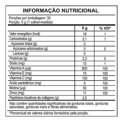 Colágeno Verisol Sanavita Com Biotina, Zinco E Vit C 30doses
