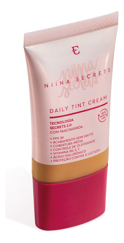 Base de maquiagem em base líquido Niina Secrets Niina Secrets Daily Tint Cream. Base Líquida Daily Tint Cream Niina Secrets Longa Duração Maquiagem tom cor 70  -  25mL 44g