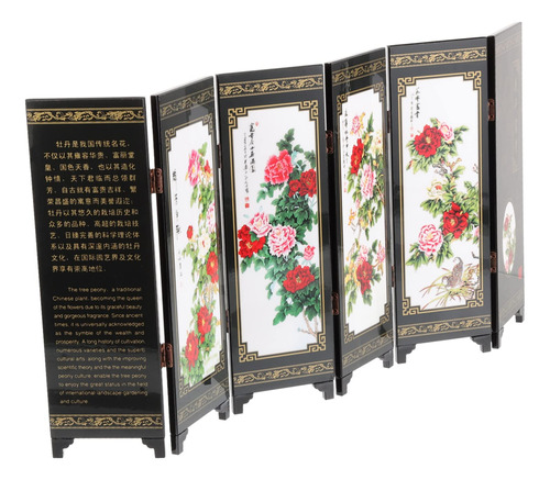 Iwowhero Antigua Mini Pantalla China Lacquerware Divisor De