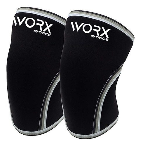 Rodillera Deportiva Worx Gym Compresion Ortopedica Neopreno Color Negro Talle XL