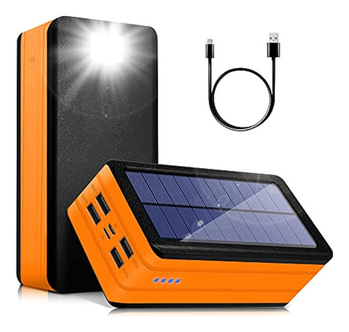 Solar Power Bank 50000mah, Cargador De Teléfono Solar Portát