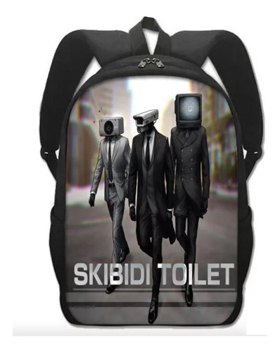 Mochila Escolar Casual Para Estudiantes De Baño Skibidi