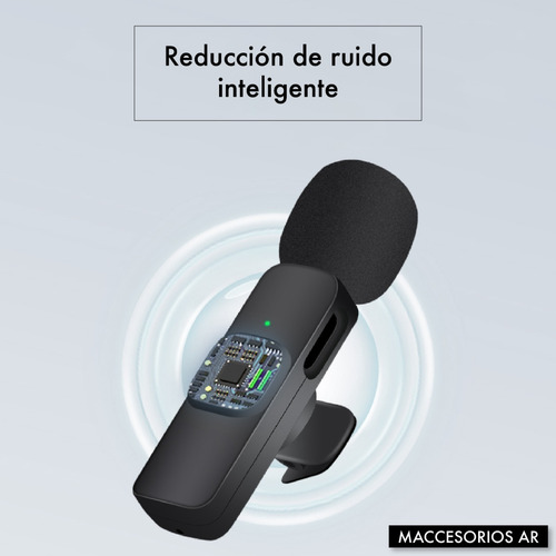 Microfono Inalambrico Periodista 2 Mic Celular Usb Tipo C