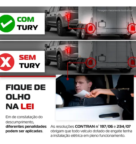 Módulo Iluminação De Engate Carretinha Jac T5 2015 16 17 18